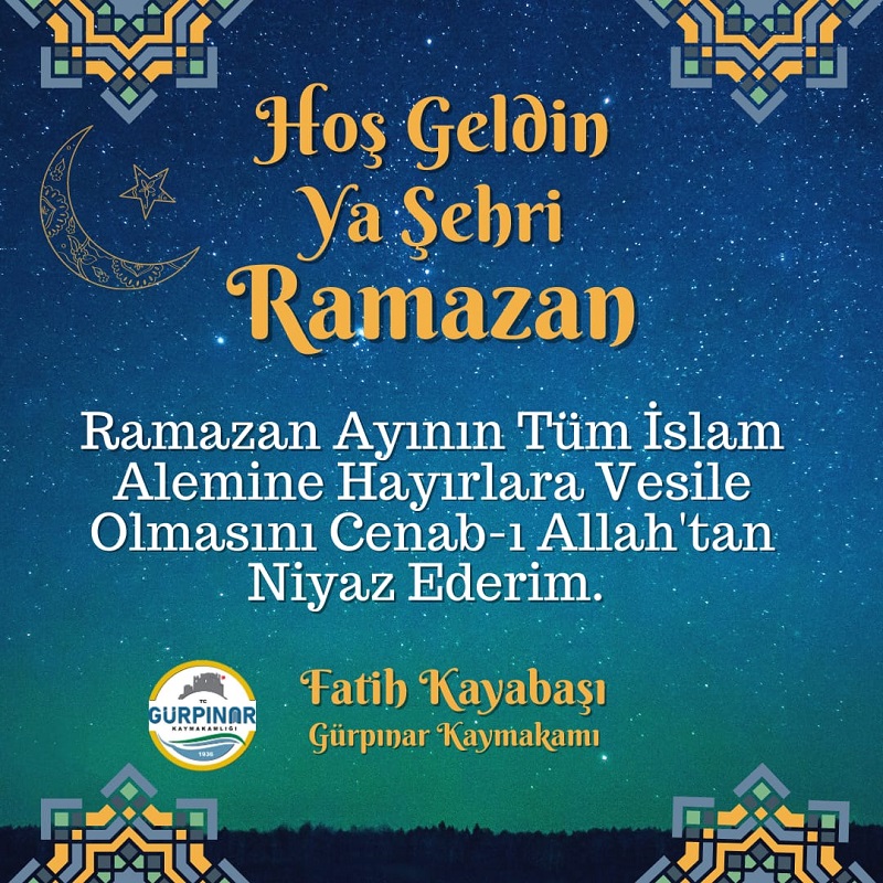 Kaymakamımız Fatih Kayabaşı’nın Ramazan Ayı Mesajı